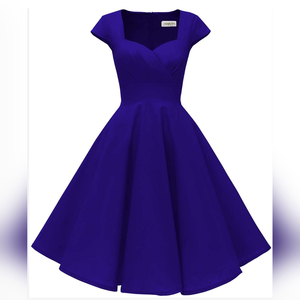 NWOT Hanpceirs Women's Cap Sleeve 1950s RetroVintage Cocktail Swing Dress Size L